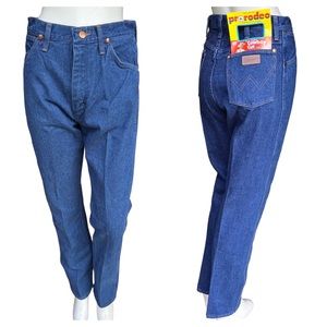 Vintage 90's Deadstock Wranglers Dark Wash Cowboy Cut Straight Leg Jeans 11x32